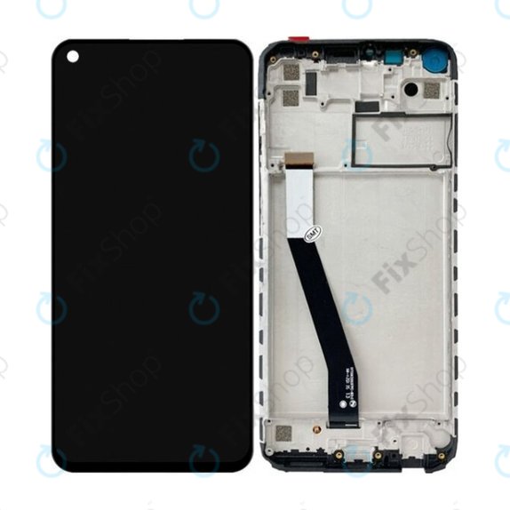 дисплей за Xiaomi Redmi Note 9, Тъчскрийн и рамка, черен, Black, TFT