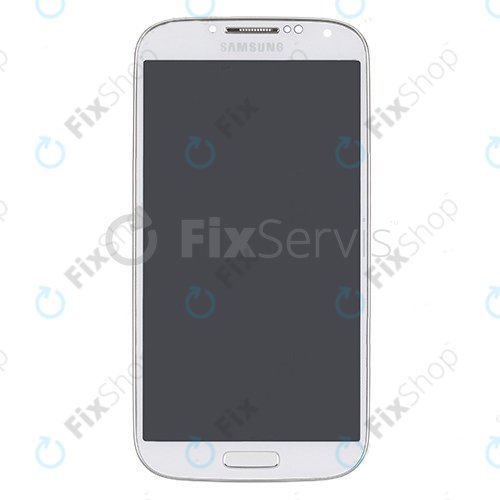 дисплей OLED за Samsung S4 i9505, Тъчскрийн и рамка, White Frost