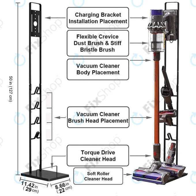 Стойка за Dyson V-series, Outsize, Gen5detect, DC-series