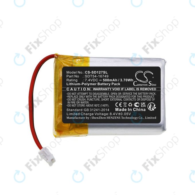Батерия за Sportdog Sd-1275/875, 500mAh, Li-Pol, 7.4V, SDT54-16749, HQ