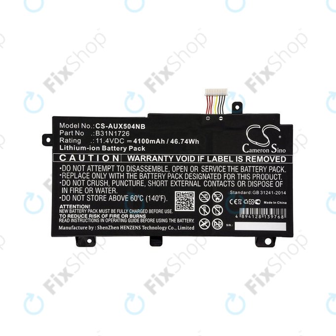 Батерия за Asus TUF 504, 505, 554, 656, FX504, Tuf Gaming A15, 4100mAh, Li-Ion, 11.4V, B31N1726, HQ