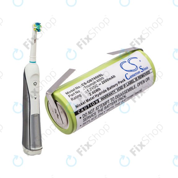 Батерия за Oral-B Triumph 4000, 2000mAh, Ni-MH, 1.2V, 3761, HQ