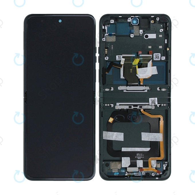 дисплей за Motorola Razr 40, Тъчскрийн и рамка, 5D68C22834, Sage Green, Genuine Service Pack