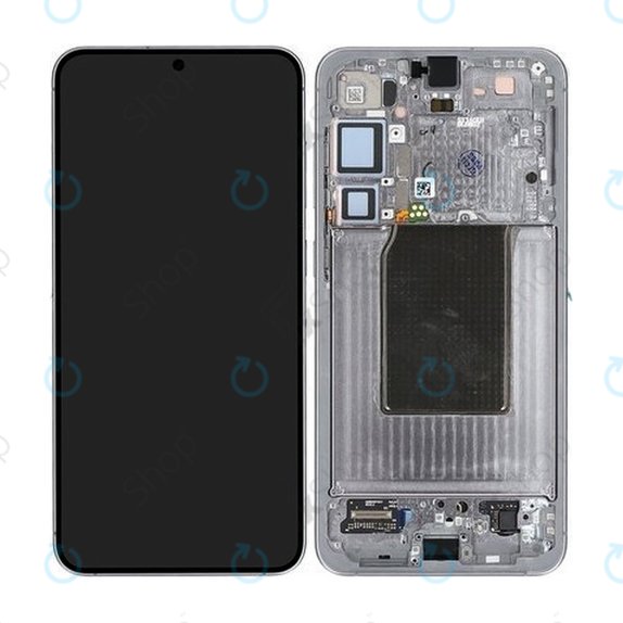 Дисплей OLED за Samsung S25 Plus, Silver Shadow, Тъчскрийн с рамка