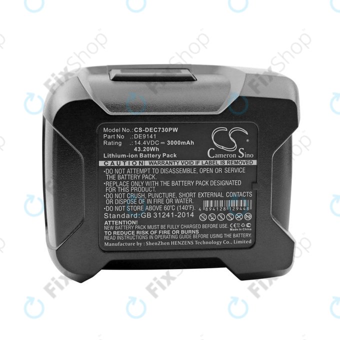 Батерия за Dewalt DC528, DC612, DC728, DC830, Wurth BS 14-A, 3000mAh, Li-Ion, 14.4V, DE9141, HQ