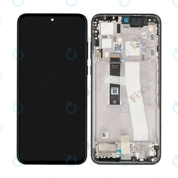 дисплей за Motorola Edge 30 Neo XT2245, Тъчскрийн и рамка, 5D68C21403, Black Onyx, Genuine Service Pack
