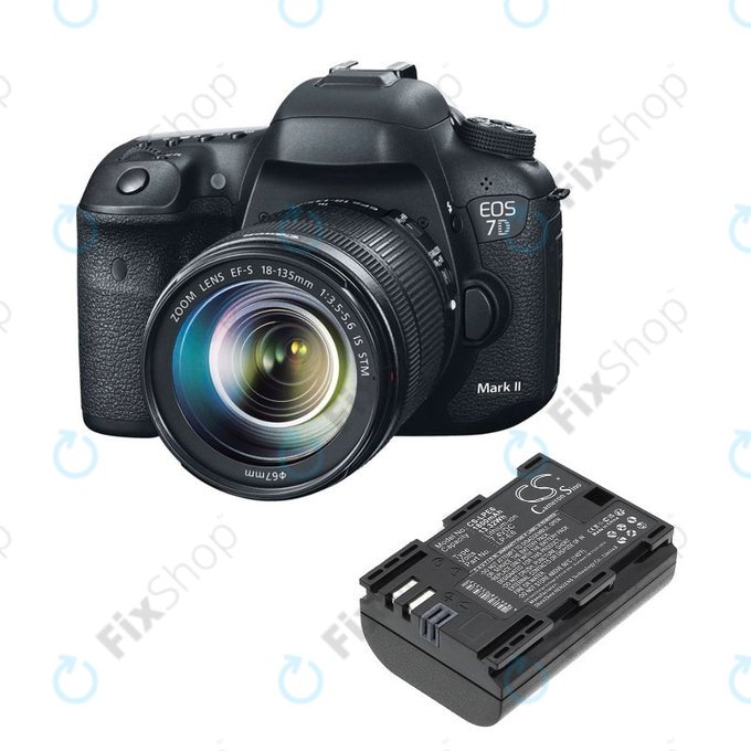 Батерия за Canon EOS 60D, 5D Mk II, 7D, 1800mAh, Li-Ion, 7.4V, LP-E6, HQ