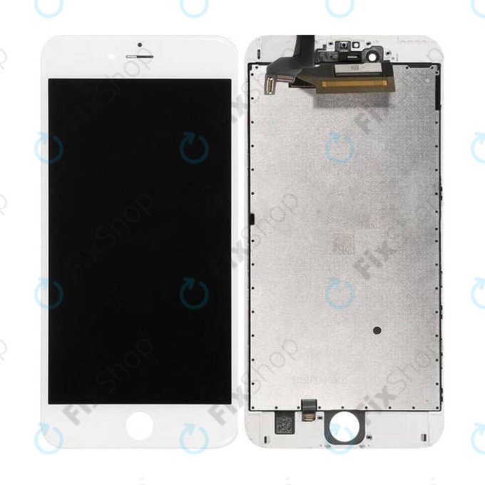 дисплей In-Cell за iPhone 6S Plus, Тъчскрийн и рамка, бял, White, FixPremium