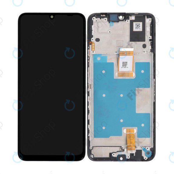 дисплей за Honor X7a RKY-LX1 RKY-LX2, Тъчскрийн и рамка, 0235AENA, Midnight Black, Genuine Service Pack