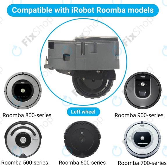 Колело с мотор за iRobot Roomba 500, 600, 700, 800, 900-series, ляв, Left