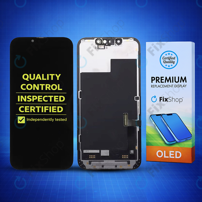 Дисплей Hard OLED за iPhone 13 Mini, Тъчскрийн с рамка, FixPremium