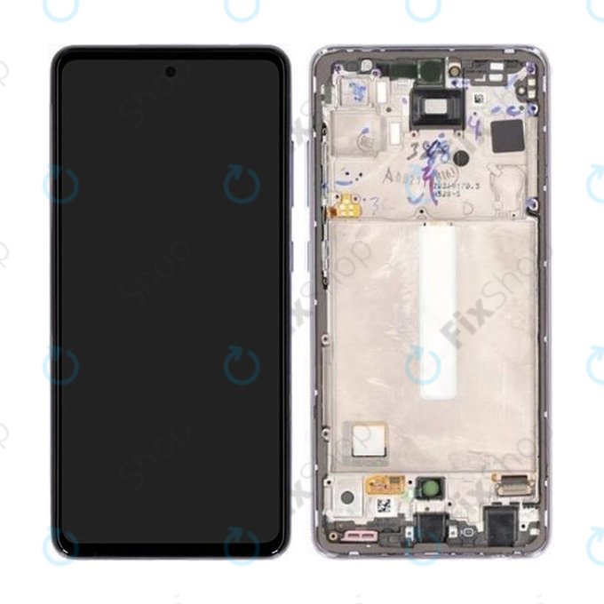 дисплей за Samsung A52s 5G A528B, Тъчскрийн и рамка, GH82-26861C, GH82-26909C, GH82-26863C, GH82-26910C, Awesome Violet, Genuine Service Pack