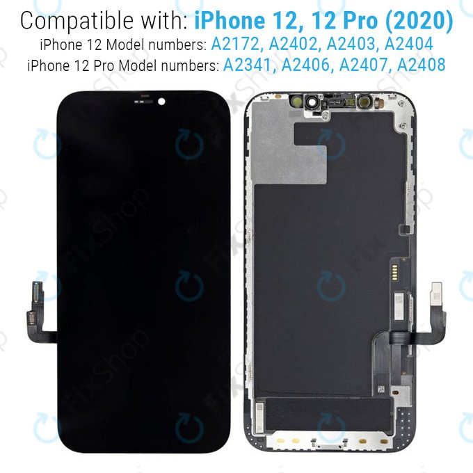 Дисплей за iPhone 12, 12 Pro, Тъчскрийн с рамка, Refurbished