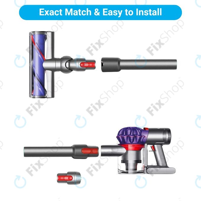Смукателна тръба за Dyson V-series, Outsize, сребърен, Silver