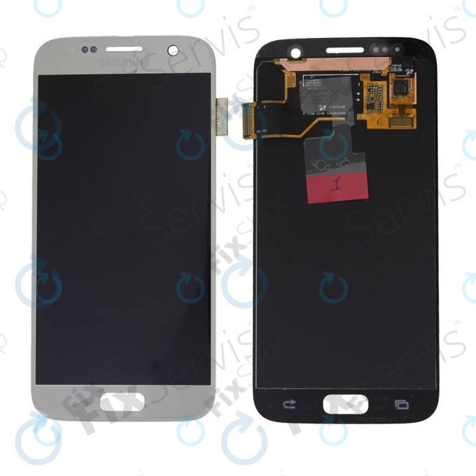 Дисплей за Samsung S7 G930F, Black, Тъчскрийн без рамка, GH97-18523A, GH97-18761A, GH97-18757A Genuine Service Pack