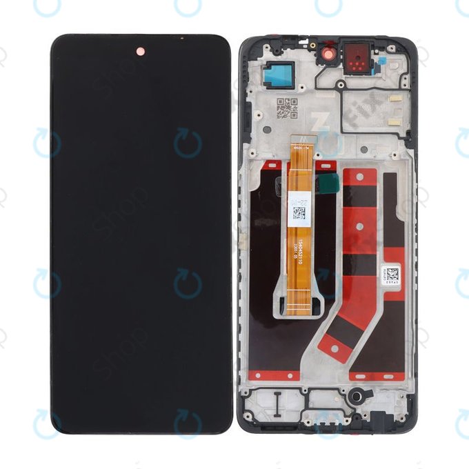 дисплей за Oppo A98, Тъчскрийн и рамка, Cool Black, TFT