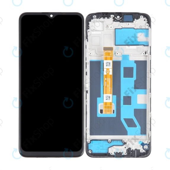 дисплей за Oppo A17, Тъчскрийн и рамка, Midnight Black, TFT
