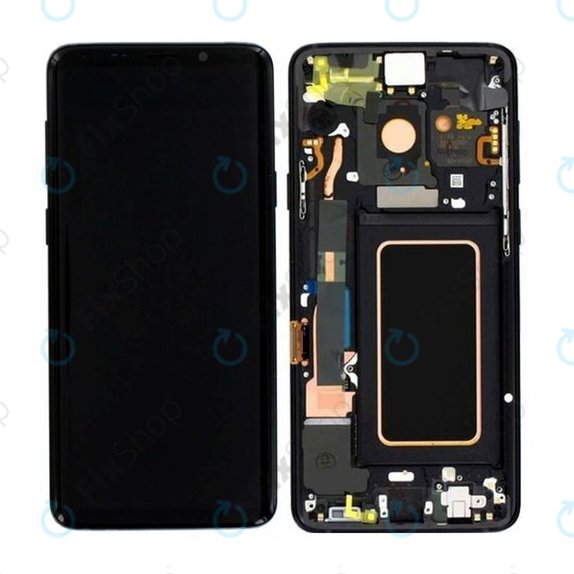 дисплей за Samsung S9 Plus G965F, G965FD, Тъчскрийн и рамка, Midnight Black, GH97-21691A, GH97-21722A, GH97-21692A, Genuine Service Pack