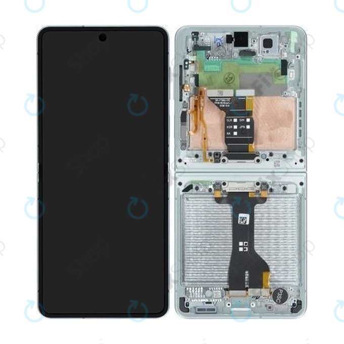 Дисплей OLED за Samsung Z Flip 7 F766B, Mint, Тъчскрийн с рамка