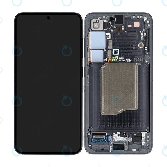 Дисплей OLED за Samsung S25, Blueblack, Тъчскрийн с рамка