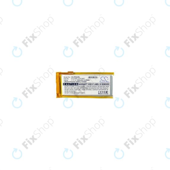 Батерия за Apple iPod Nano (4th Gen), 616-0405, 240mAh, HQ