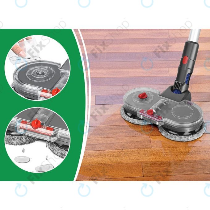 Електрическа моп глава с резервоар за вода за Dyson V-series, Outsize