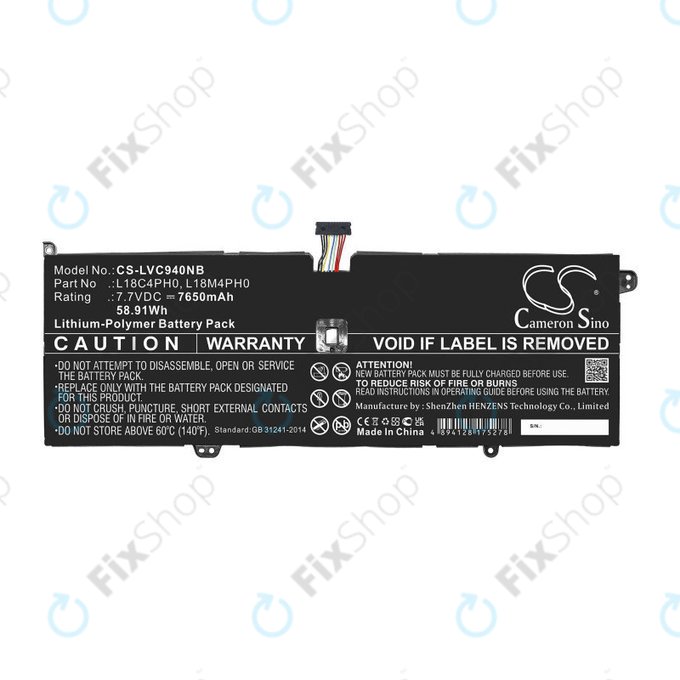 Батерия за Lenovo Yoga C940, 7650mAh, Li-Pol, 7.7V, L18C4PH0, HQ