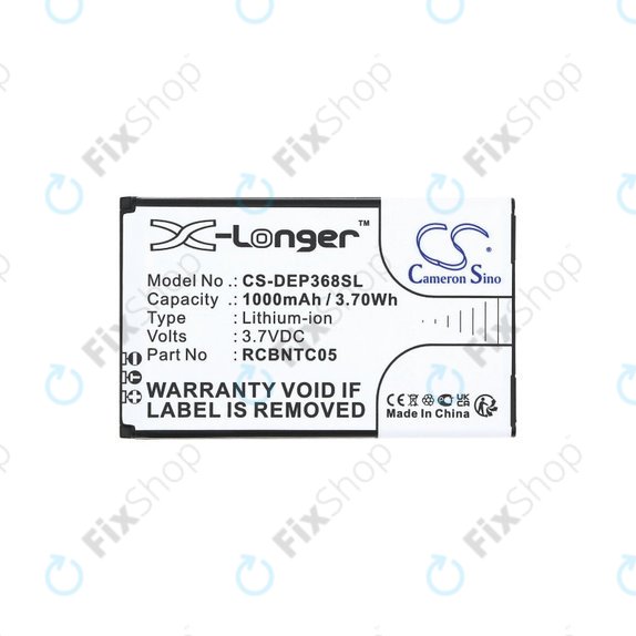 Батерия за Doro Primo 368, 1000mAh, Li-Ion, 3.7V, RCBNTC05, HQ