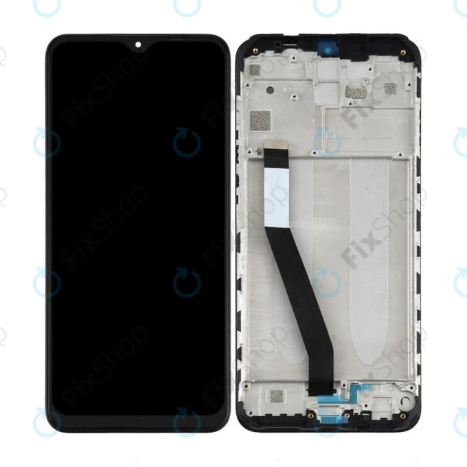 дисплей за Xiaomi Redmi 9, Тъчскрийн и рамка, черен, Black, TFT