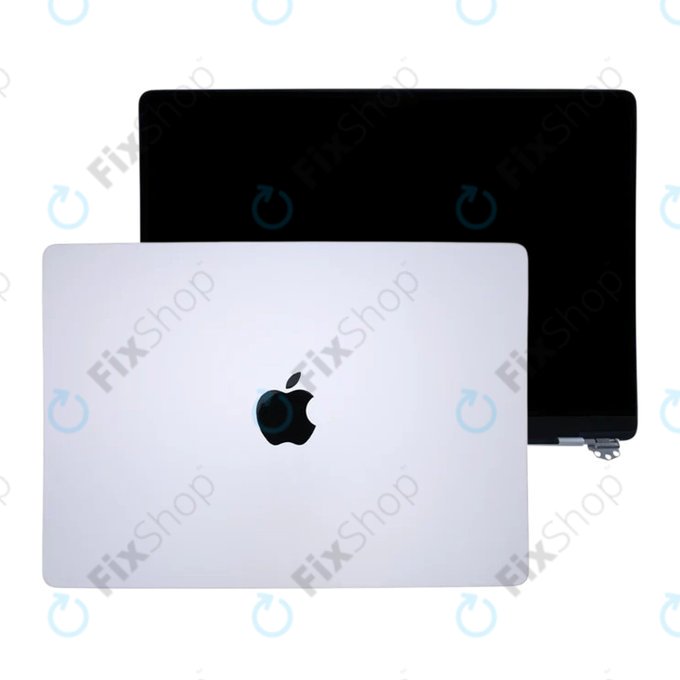 LCD дисплей за MacBook Pro 14", A3112, A3185 (2024), с предно стъкло и капак, Nano-Texture, Silver, 661-41793, Genuine Apple