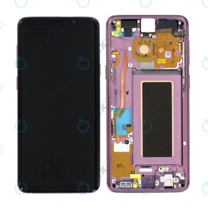 дисплей за Samsung S9 G960F, Тъчскрийн и рамка, Lilac Purple, GH97-21696B, GH97-21697B, Genuine Service Pack