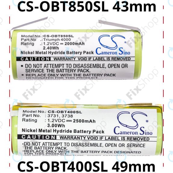 Батерия за Oral-B Triumph 4000, 2000mAh, Ni-MH, 1.2V, 3761, HQ