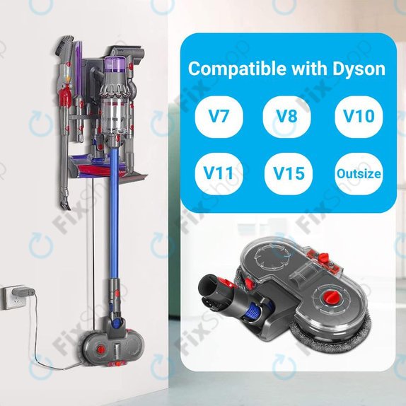 Електрическа моп глава с резервоар за вода за Dyson V-series, Outsize