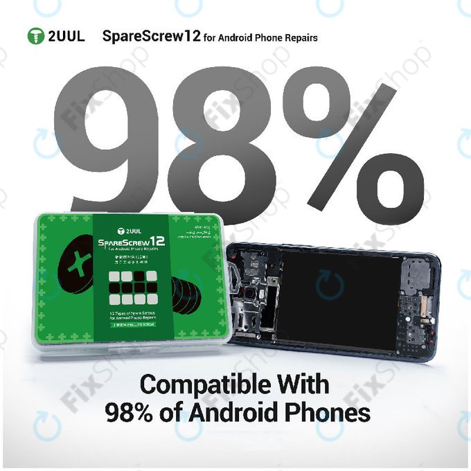 Комплект Phillips винтове за Android сервизи 2UUL SC12, 1200 бр.