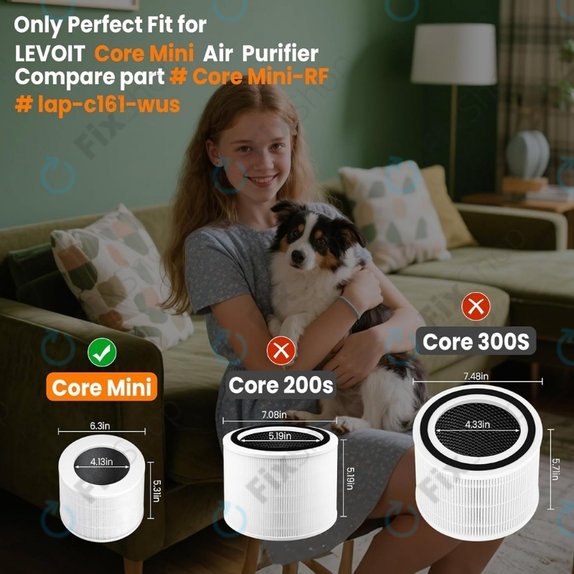Levoit Core Mini - HEPA филтър 3-в-1 (Активен въглен) (2 бр.)
