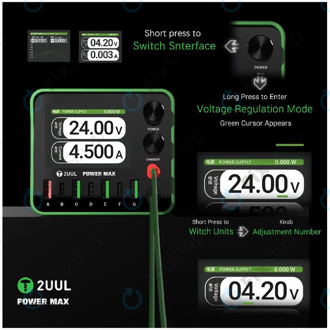 Многопортова зарядна станция 2UUL PC01, 200W