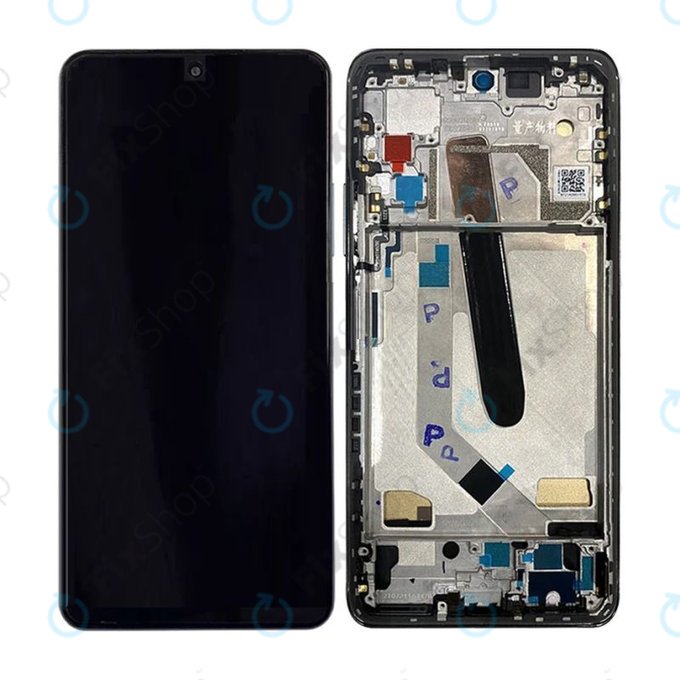 дисплей за Xiaomi Mi 11i M2012K11G, Тъчскрийн и рамка, черен, Black, TFT