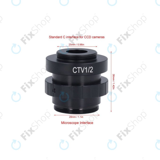 CTV адаптер 1/2" C-Mount за микроскоп
