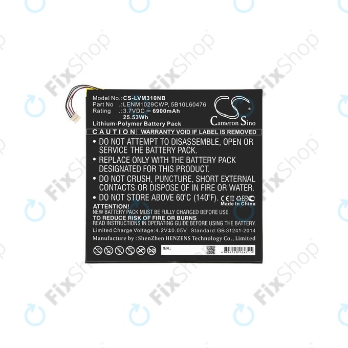 Батерия за Lenovo Miix 300, Miix 310, 6900mAh, Li-Pol, 3.7V, LENM1029CWP, HQ