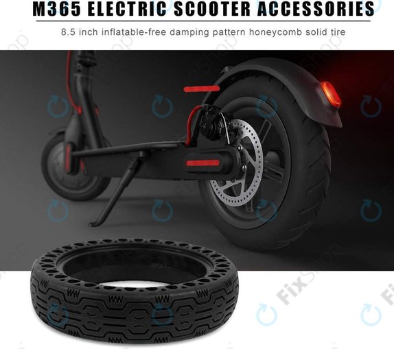 Издръжлива напълно безкамерна гума (Type 2) за Xiaomi Mi Electric Scooter 1S, 2 M365, Essential, Pro, Pro 2, черен, Black