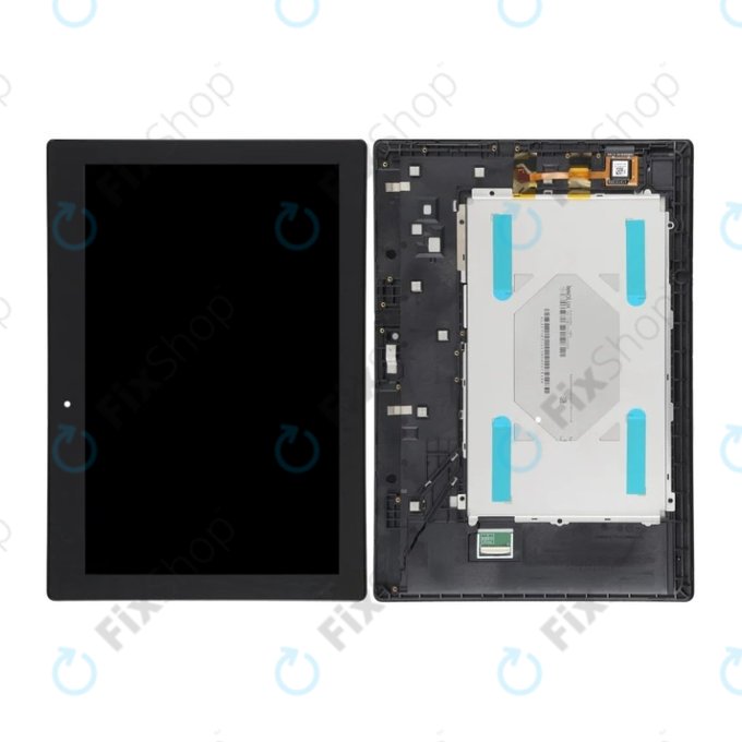 LCD дисплей за Lenovo TAB 2 A10-70, Тъчскрийн и рамка, черен, Black, TFT