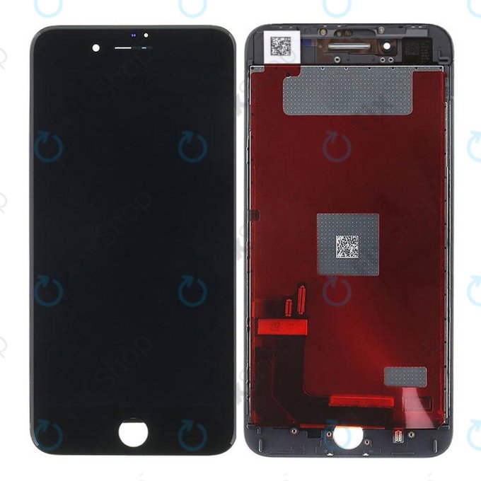 Дисплей за iPhone 8 Plus, Black, Тъчскрийн с рамка, Refurbished
