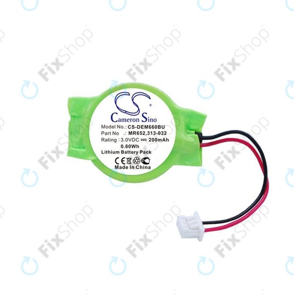 Резервна батерия за Dell Latitude E6320, 200mAh, Lithium, 3V, 077-A00, HQ