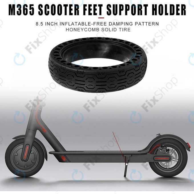 Издръжлива напълно безкамерна гума (Type 2) за Xiaomi Mi Electric Scooter 1S, 2 M365, Essential, Pro, Pro 2, черен, Black