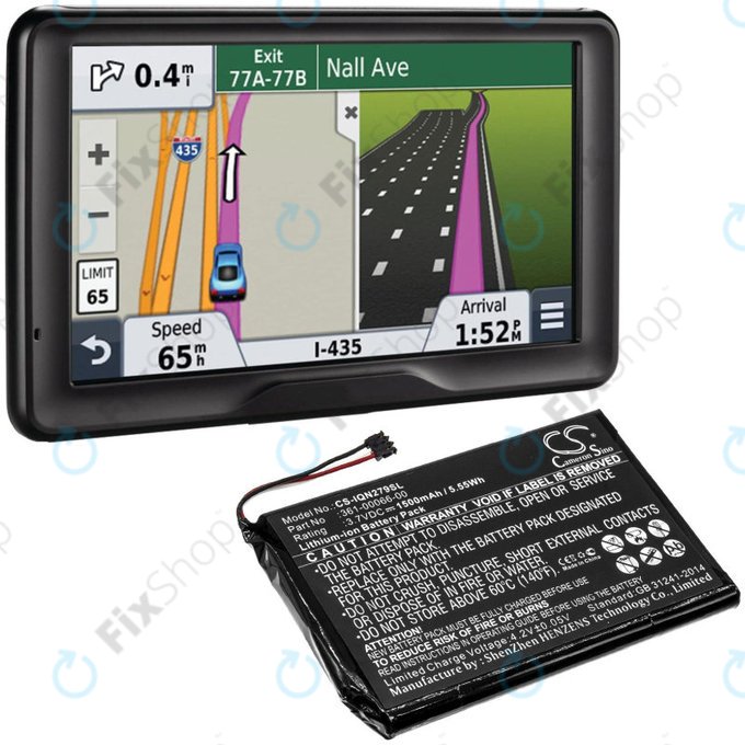 Батерия за Garmin Nüvi 2757, 1500mAh, Li-Ion, 3.7V, 361-00066-00, HQ