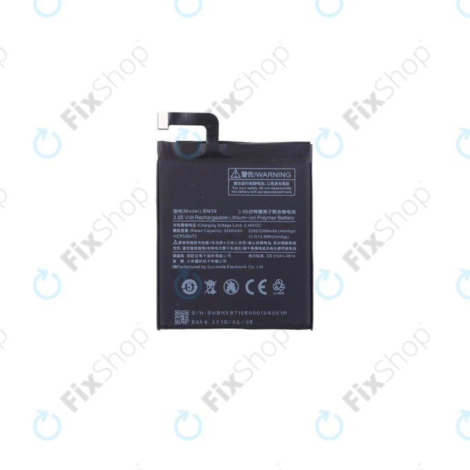 Батерия за Xiaomi Mi6, BM39, 3350mAh