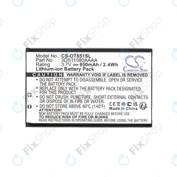 Батерия за Alcatel Lollipops, 650mAh, Li-Ion, 3.7V, 3DS11080AAAA, HQ