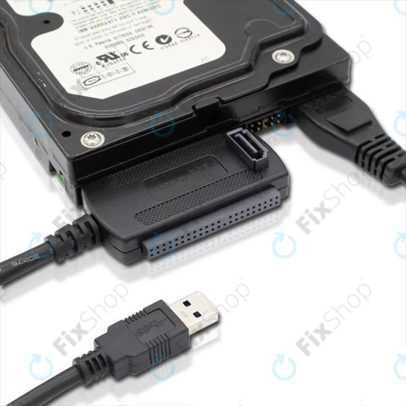 USB 2.0 към IDE / SATA адаптер за 2,5" и 3,5" HDD/SSD, с EU захранване