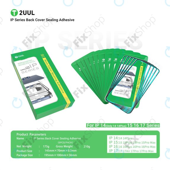 Уплътнително лепило за заден стъклен панел за iPhone 14 Plus, 2UUL BA14PS, (5бр.)