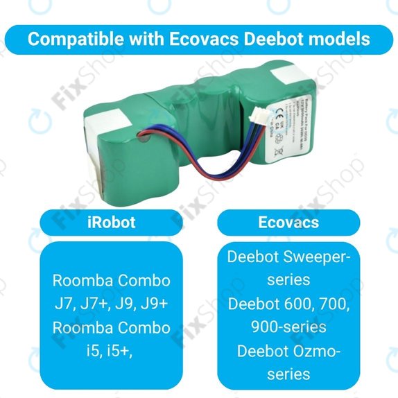 Батерия за Ecovacs Sweeper DD35, DM88, DM88, Ni-MH 12.0V 3000mAh